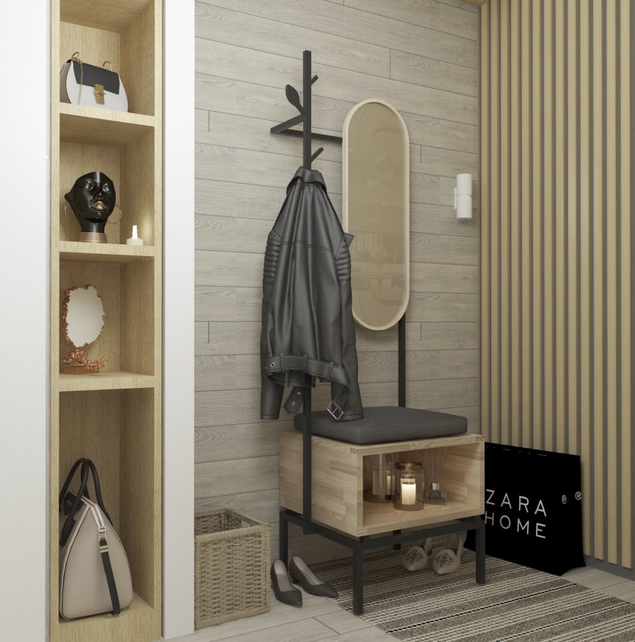 Вешалка лофт в прихожую на стену