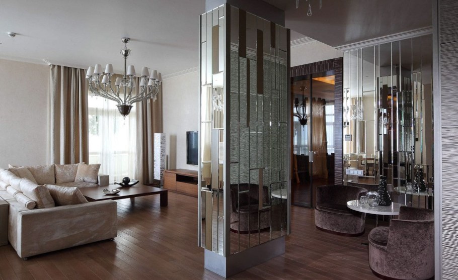 Декор колонны в квартире