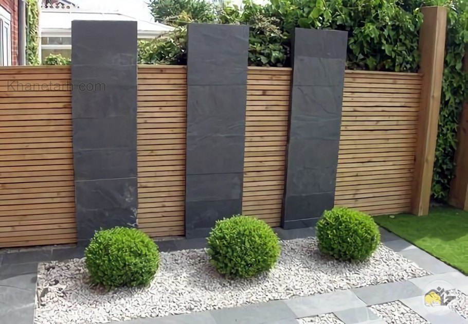 Современный деревянный забор