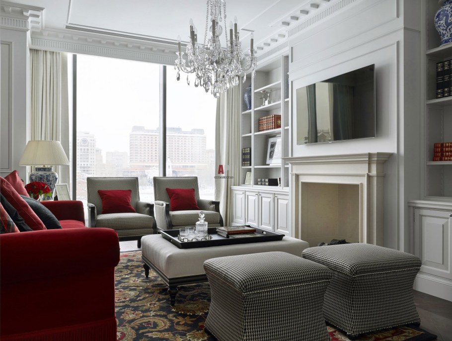 Гостиная в стиле американская классика