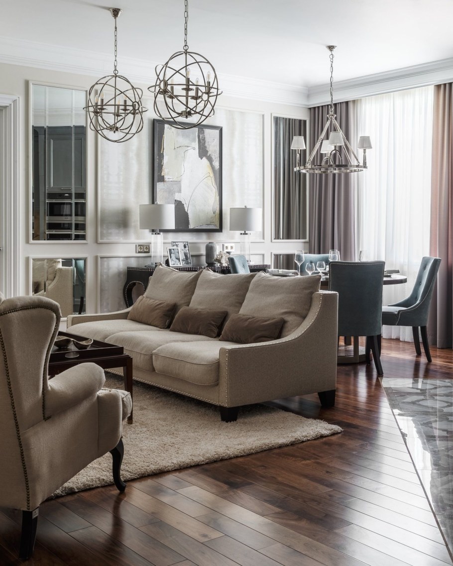 Интерьер в стиле Неоклассика американская классика