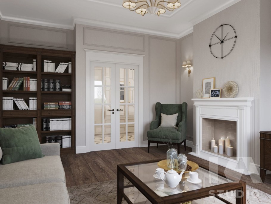 Гостиная в американском классическом стиле