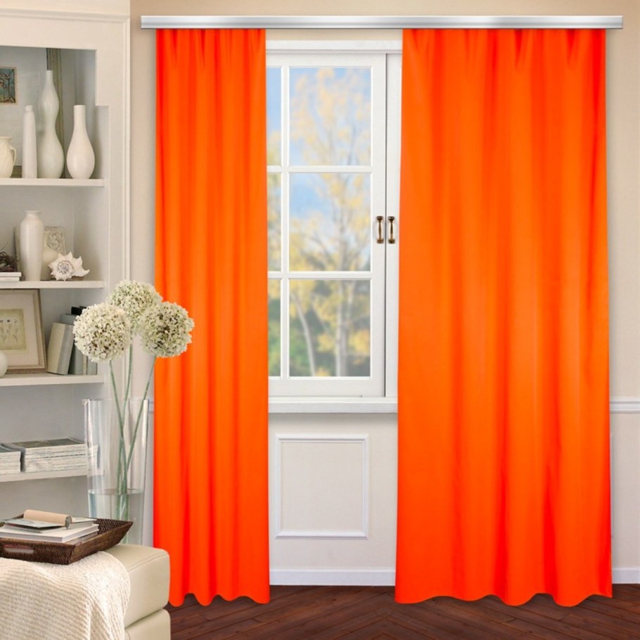 Оранжевая тюль