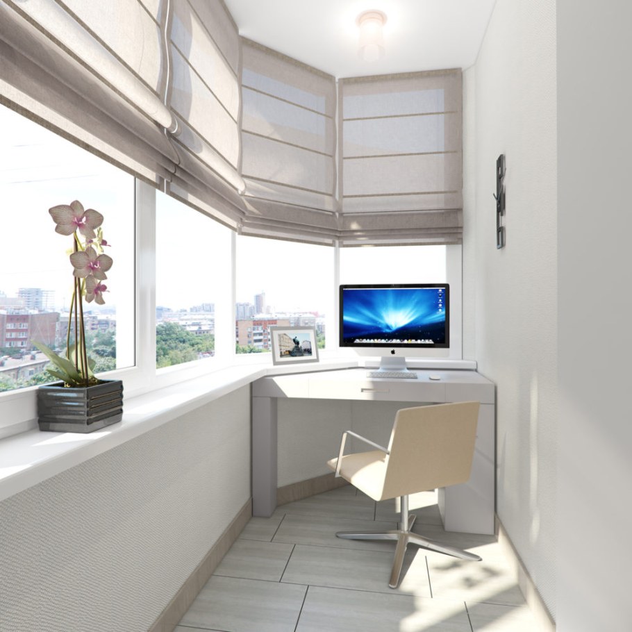 Рабочее место на лоджии