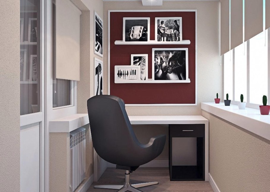 Рабочее место на лоджии