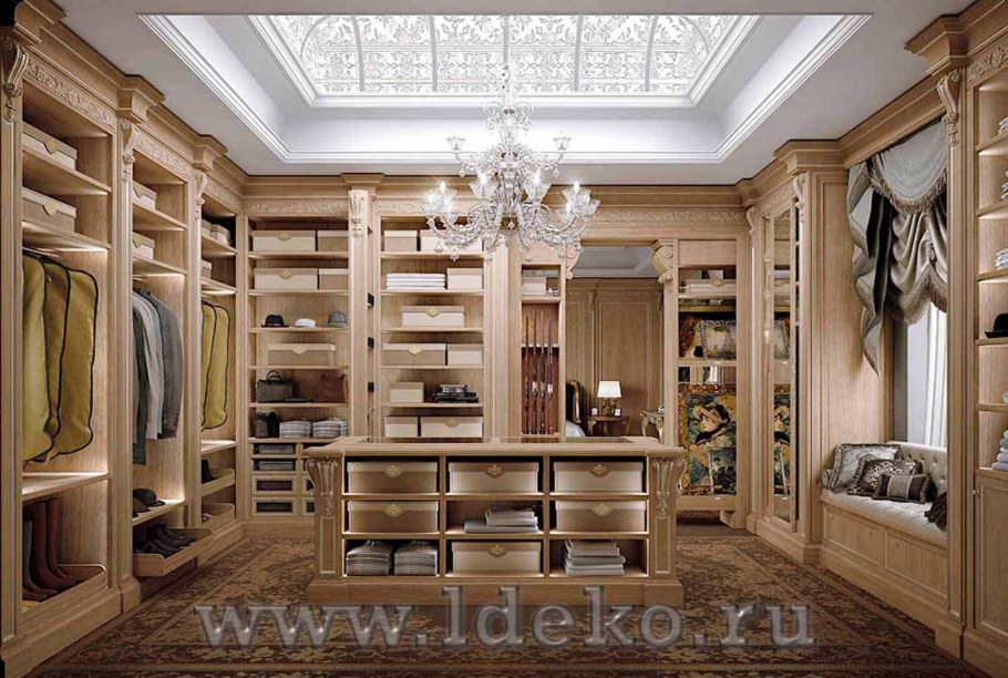 Гардеробные в классическом стиле