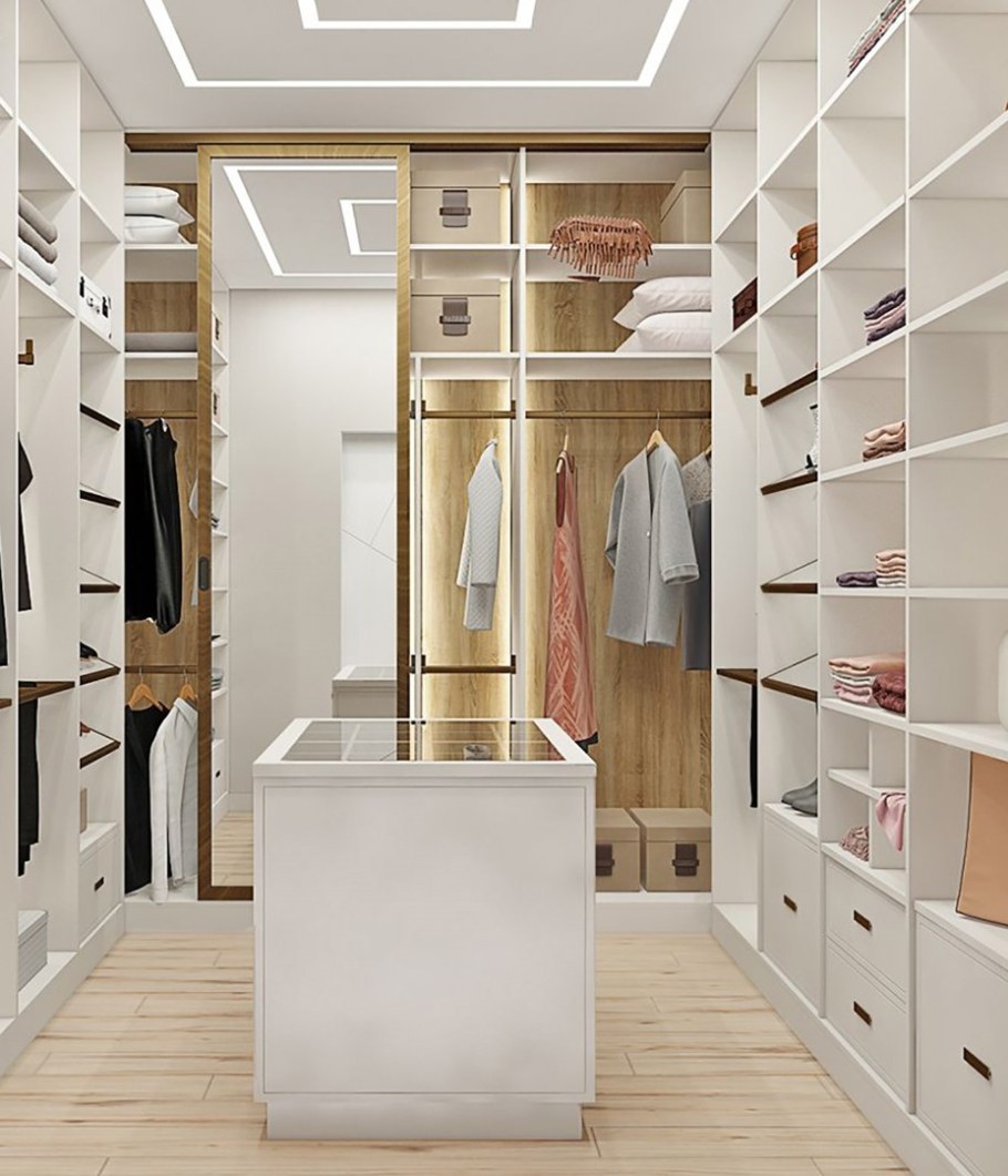 Современная гардеробная комната