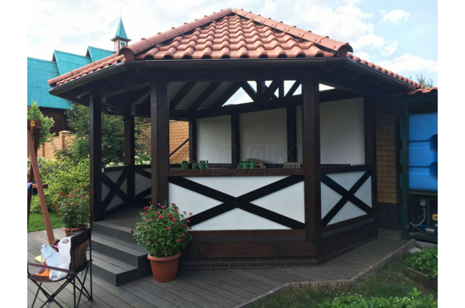 Комбинированная беседка