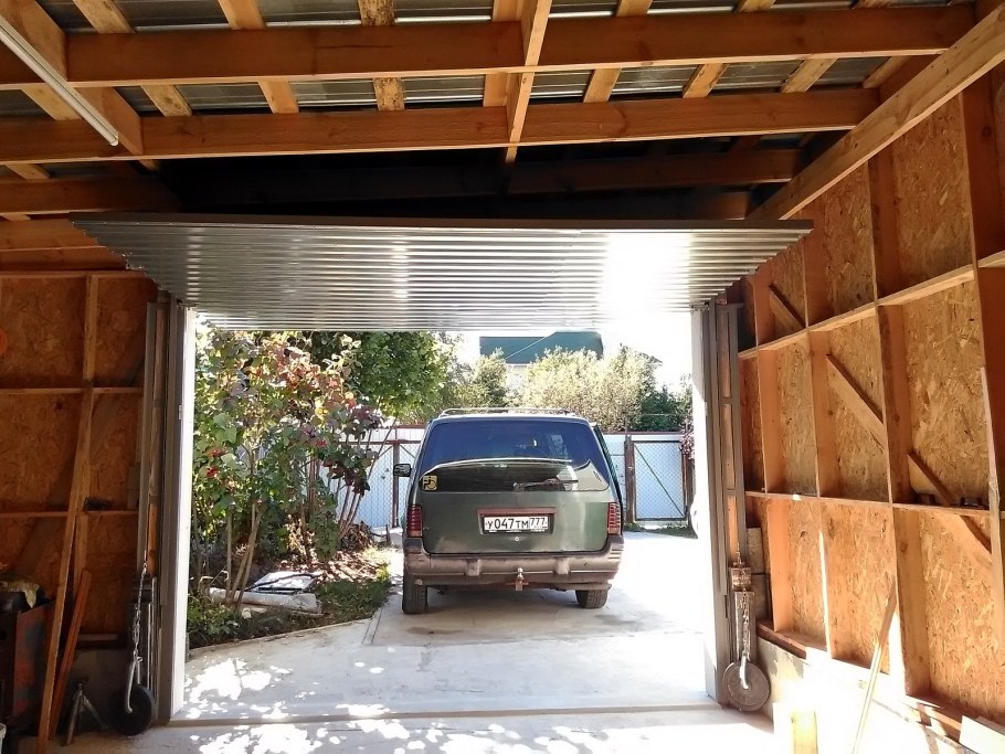 Самодельные ворота в гараж