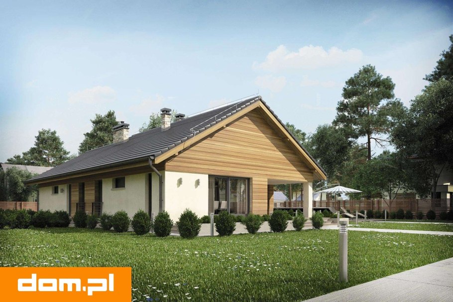 Одноэтажный дом с двускатнойкрвшей