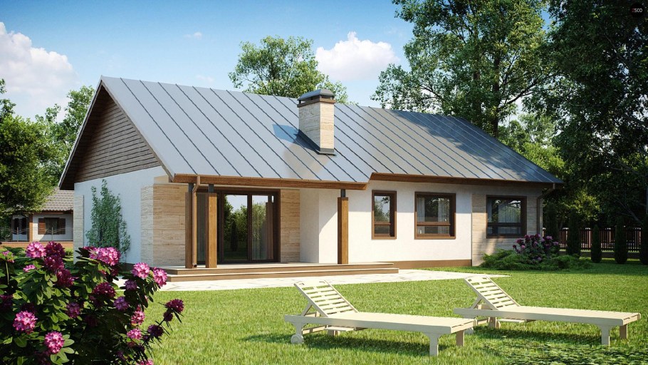 Одноэтажный дом 60 кв.м z500