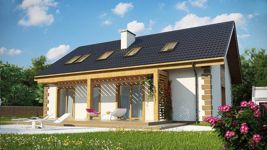 Z500 проекты одноэтажных домов с мансардой