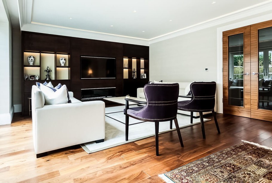 Сочетание разных цветов дерева в интерьере