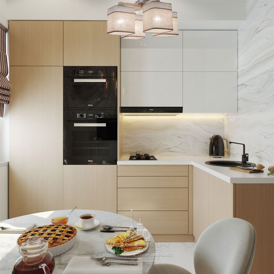 Современные маленькие угловые кухни