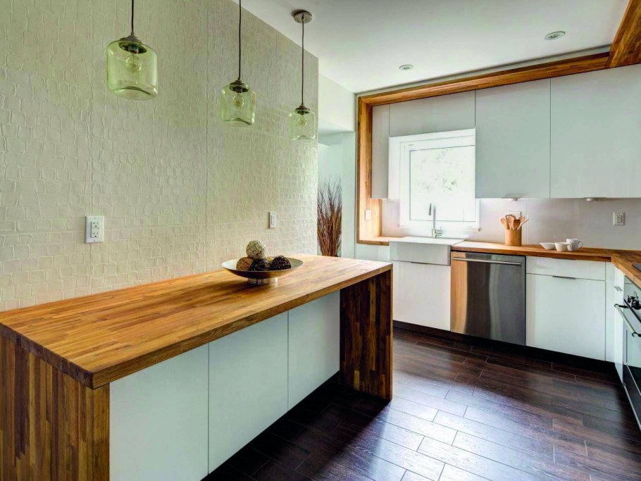 Деревянная кухонная столешница