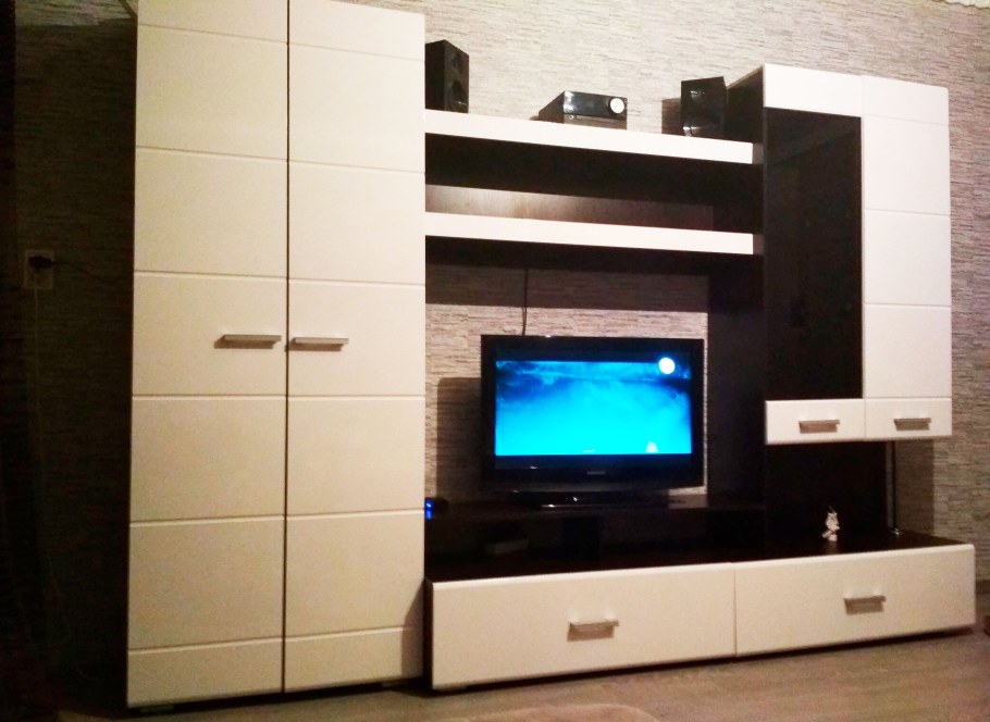 Стенка Вегас 1 белый глянец