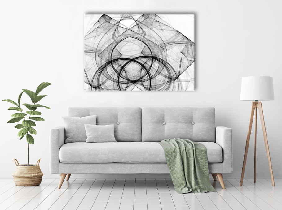 Картины в сером интерьере