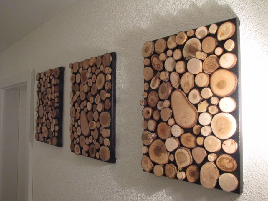 Панно из деревянных спилов