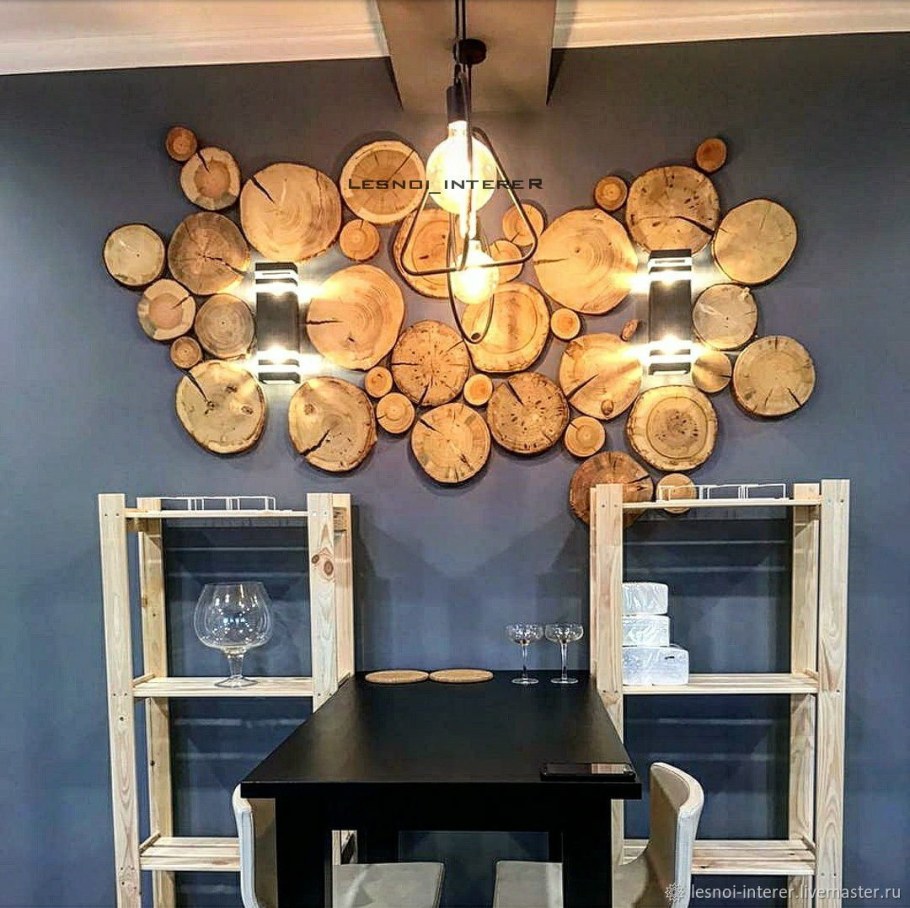 Спилы из дерева в интерьере