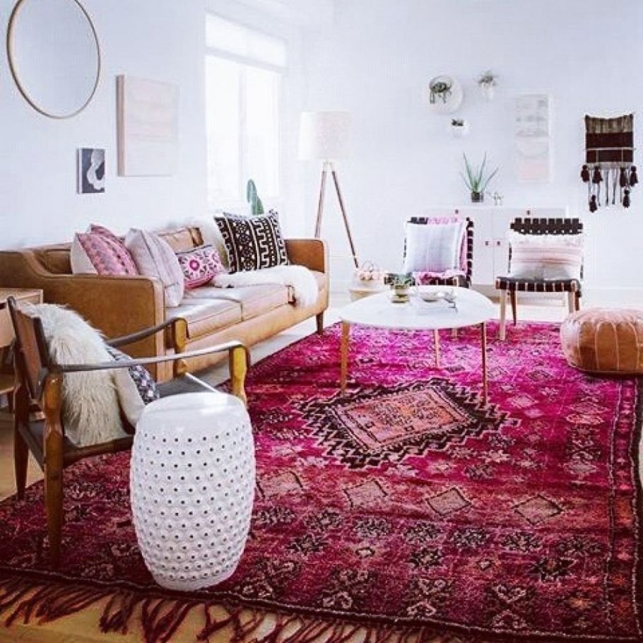 Ковры в интерьере гостиной современный стиль