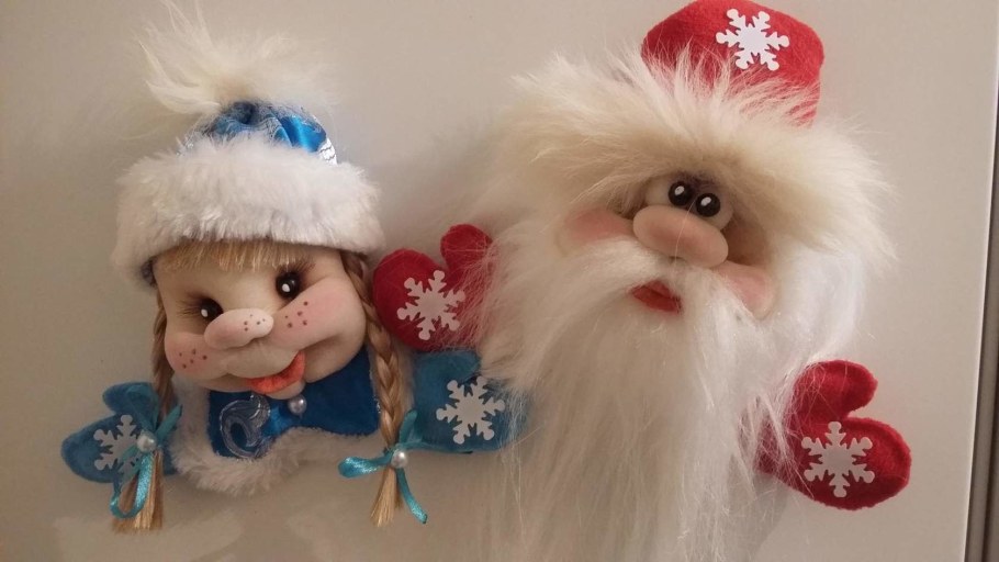 Дед Мороз из капроновых колготок