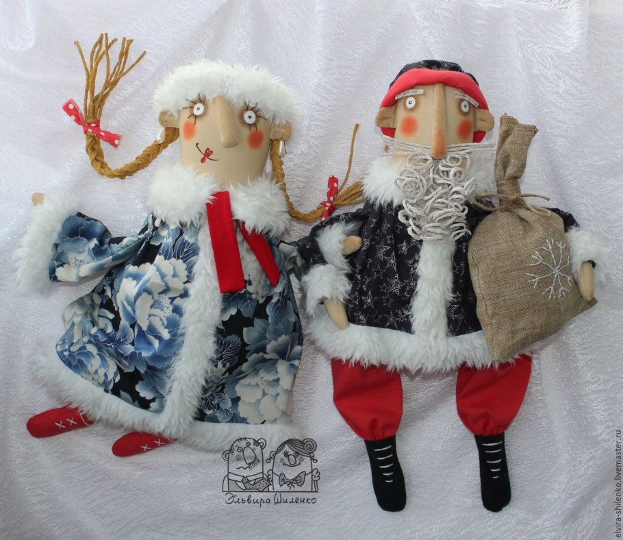 Кукла дед Мороз текстиль