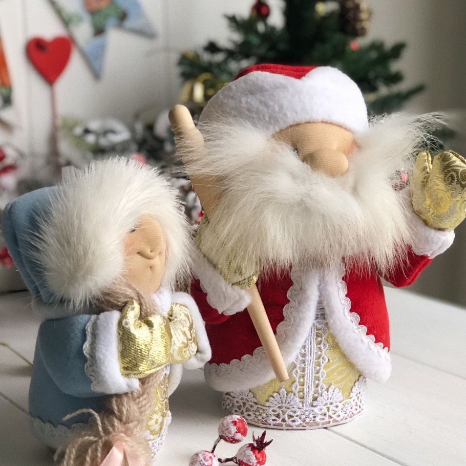 Текстильная кукла Снегурочка