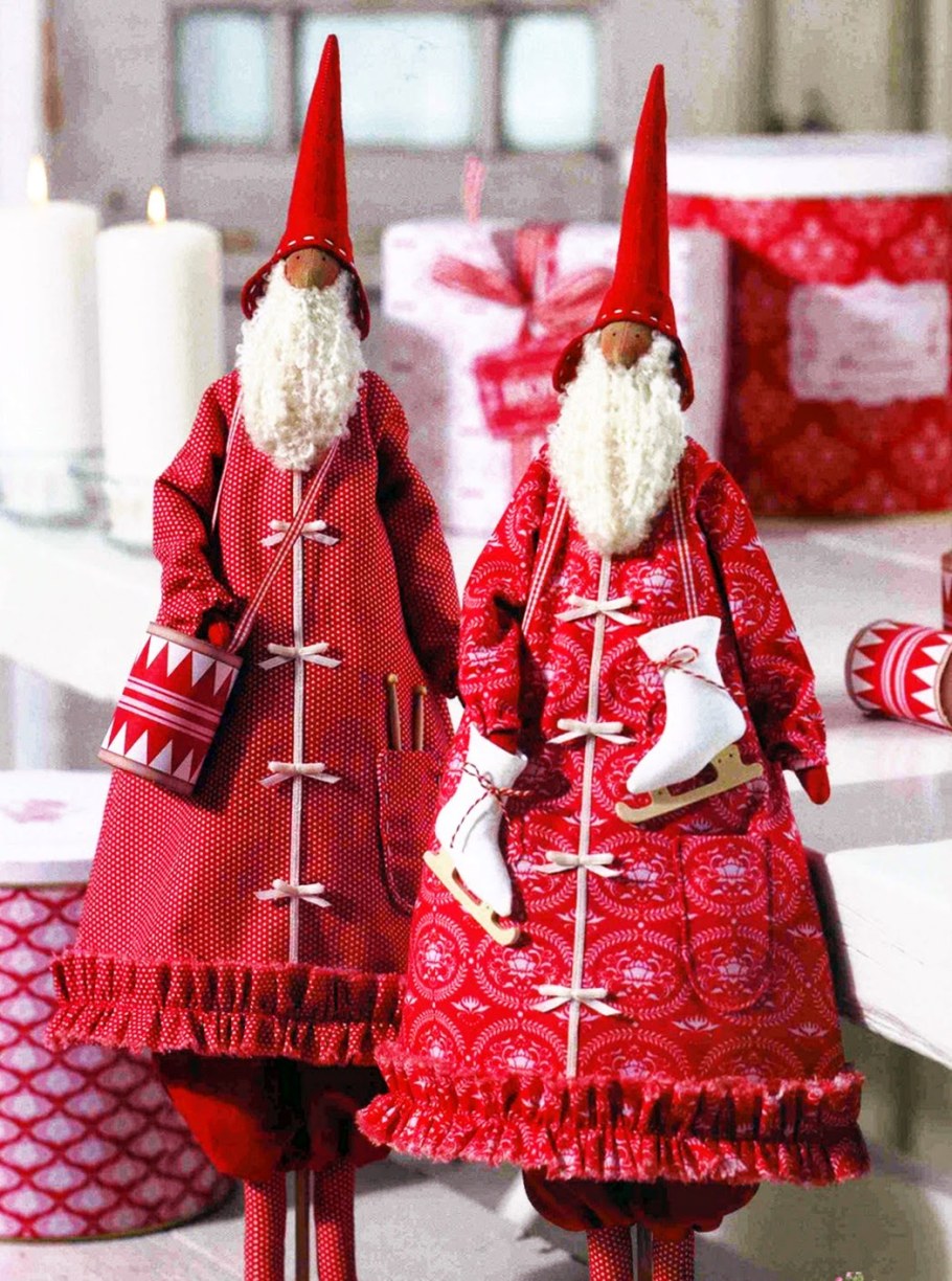 МК кукла Тильда дед Мороз