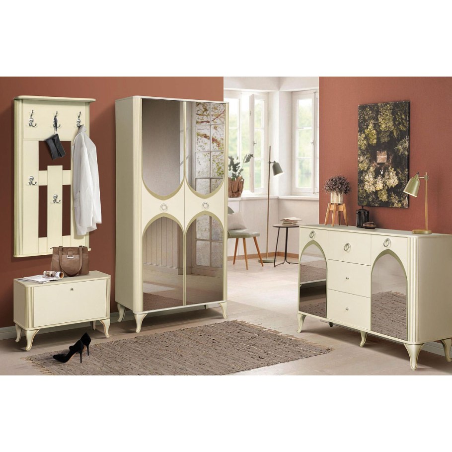 Шкаф для одежды 43.01-01 Стефани слоновая кость