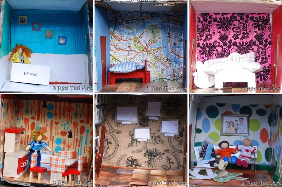 Макет комнаты из картона