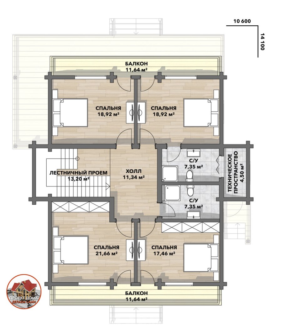 Дом 10 на 10 двухэтажный планировка