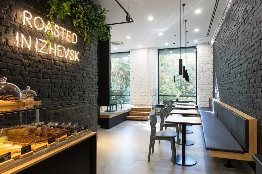 Интересный дизайн кофейни