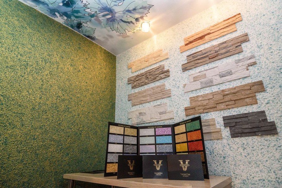 Жидкие обои в интерьере