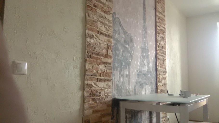 Фактурная штукатурка на кухне