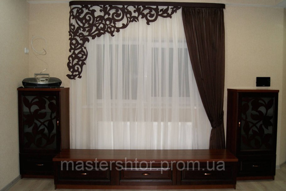 Шторы с ажурным ламбрекеном