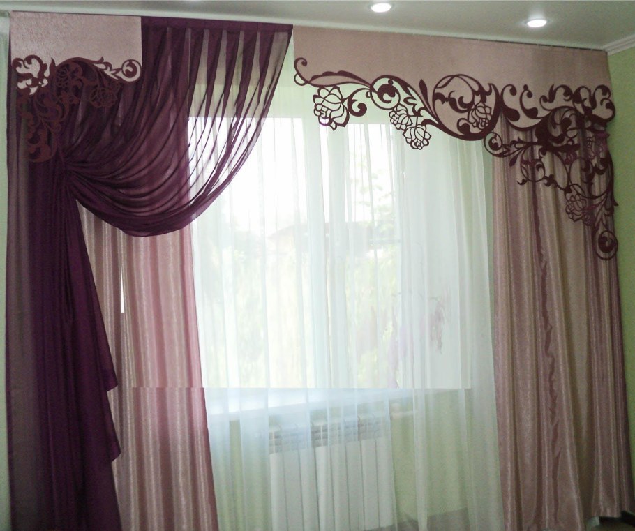 Шторы с ажурным ламбрекеном