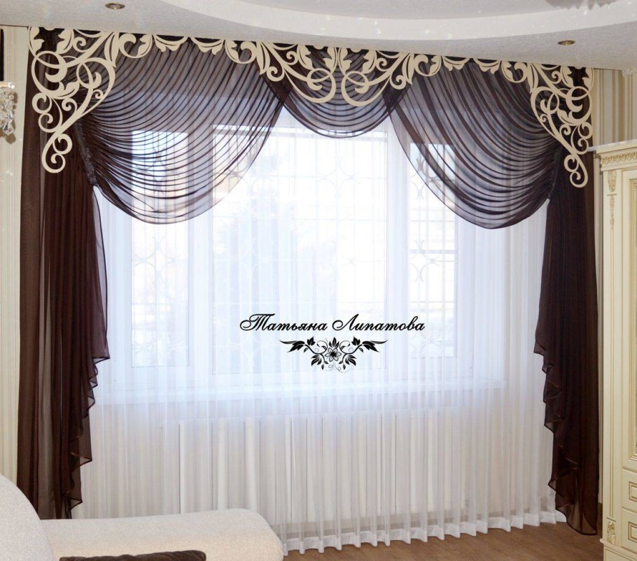 Ажурный ламбрекен м001