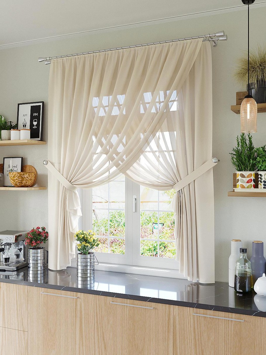 Тюль на кухню ТОМДОМ макер 180*300
