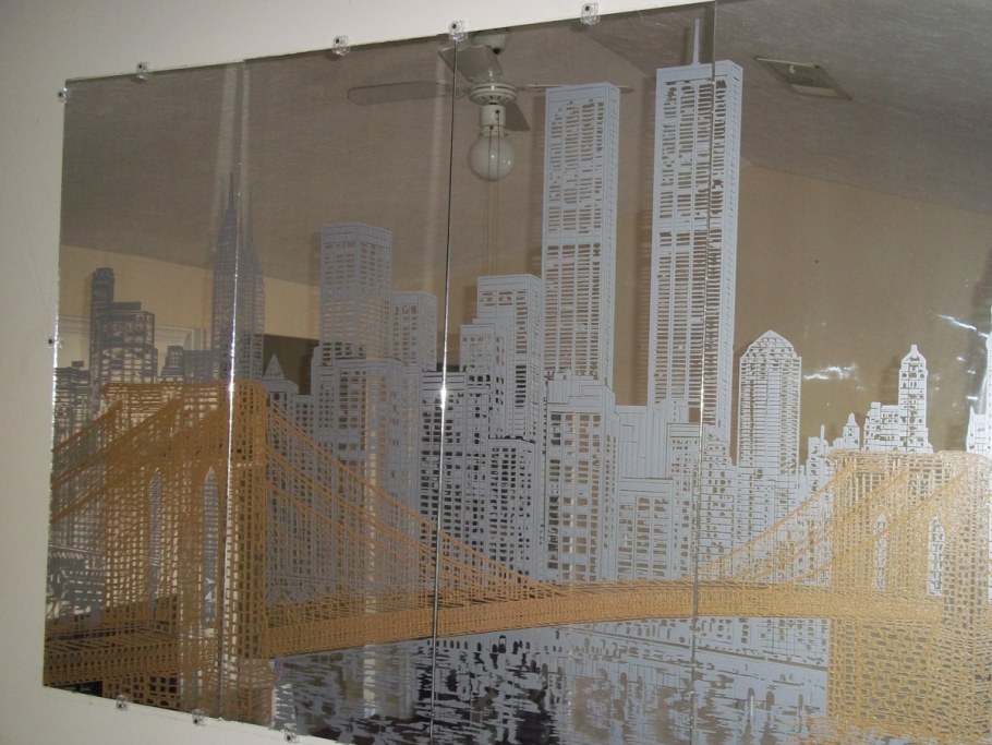 Стеклянные перегородки с рисунком