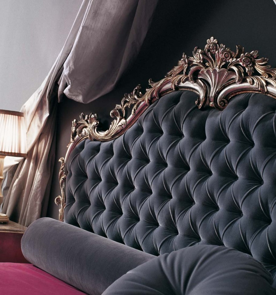 Каретная стяжка кровать с изголовьем