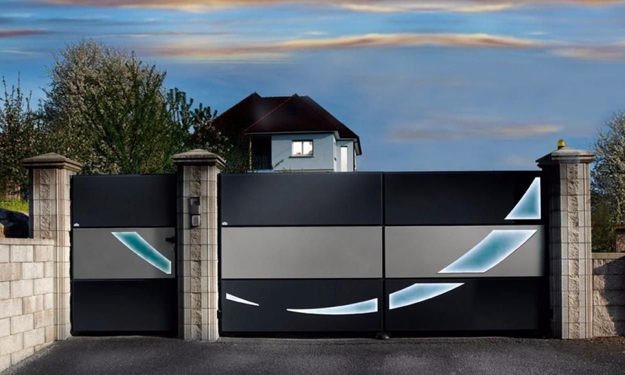 Откатные ворота лофт