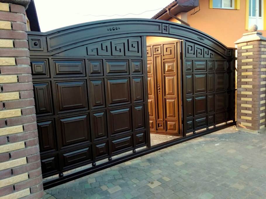 Откатные ворота филенка