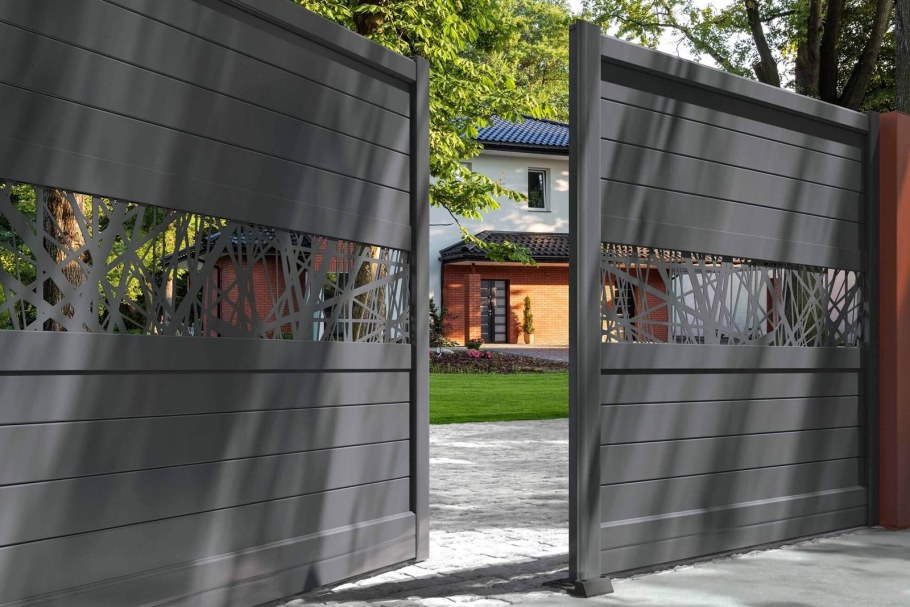 Откатные ворота лофт