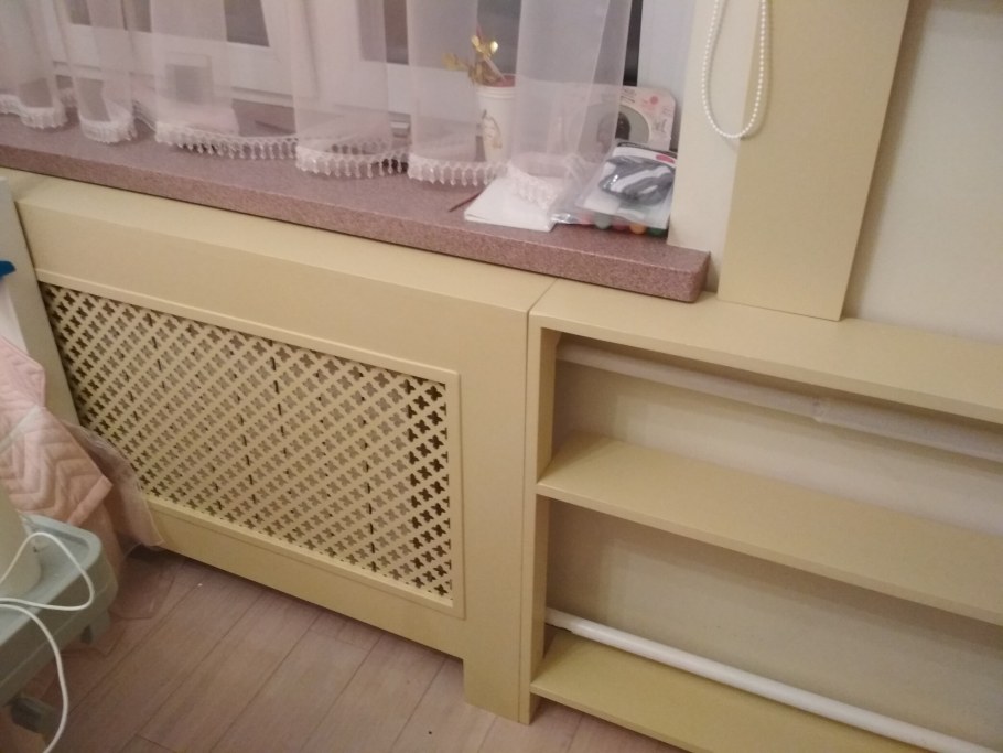 Экран для радиатора в интерьере