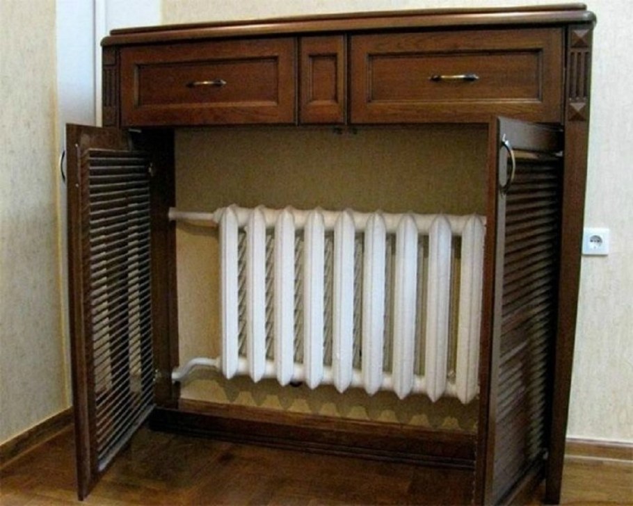 Маскировка батарей отопления