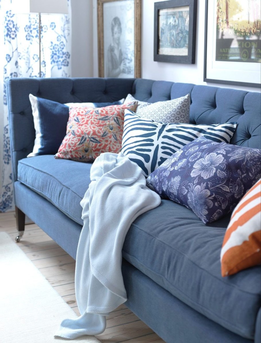 Сочетание голубого в интерьере