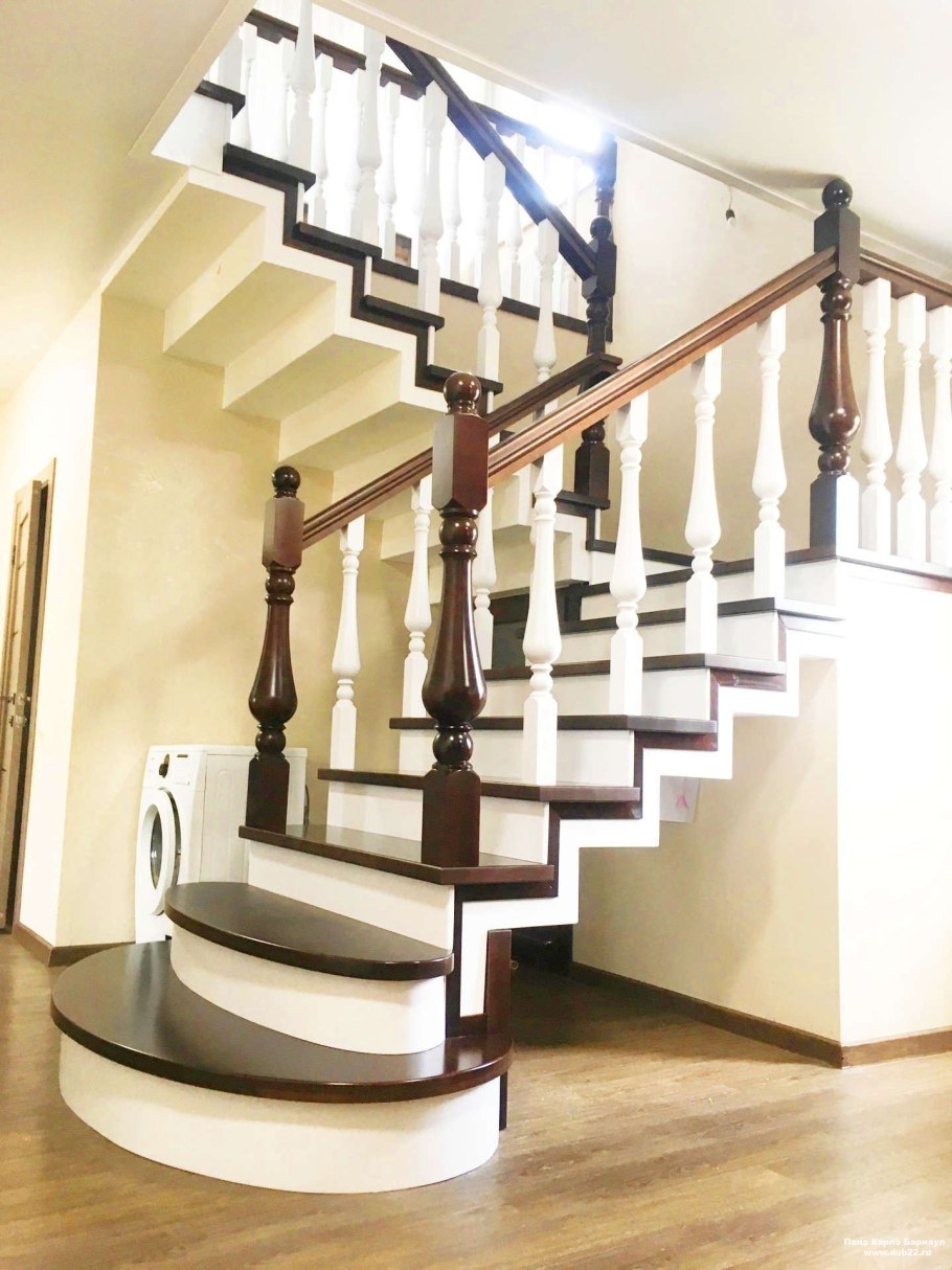 Отделка деревянной лестницы