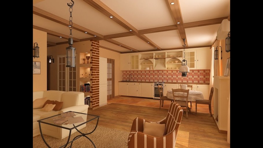 Балки на потолок декоративные в интерьере