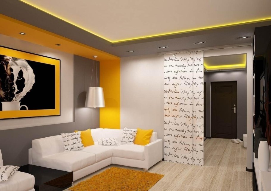 Интерьер гостинной в 15 кв м