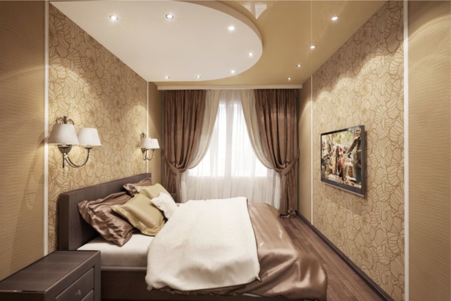 Подвесной потолок в спальне